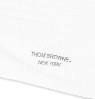 Thom Browne Ribbed Mid-Calf Sock In Lightweight Cotton