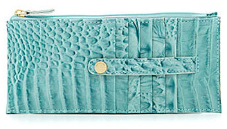 Brahmin Glossy Melbourne Collection Croco Embossed Credit Card Wallet