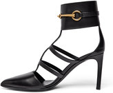 Thumbnail for your product : Gucci Point-Toe Caged Ankle Pump, Nero