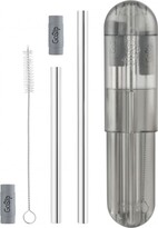 Thumbnail for your product : Final Touch Gosip Stainless Steel Reusable Straws, Translucent Grey