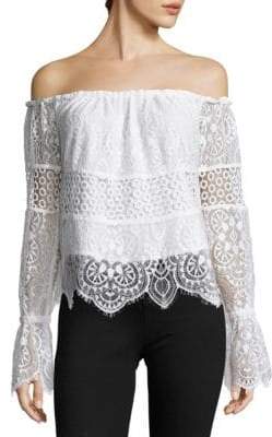KENDALL + KYLIE Off-the-Shoulder Lace Top