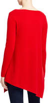 Thumbnail for your product : Neiman Marcus Boat-Neck Long-Sleeve Asymmetric Cashmere Sweater