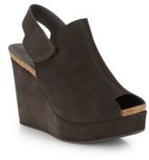 Thumbnail for your product : Pedro Garcia Melanie Suede Wedge Sandals