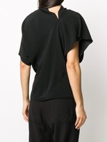 Thumbnail for your product : Rick Owens Short Sleeve Draped Neck Top