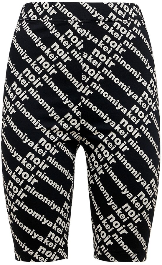 Noir Kei Ninomiya Logo print cotton jersey bike shorts ShopStyle