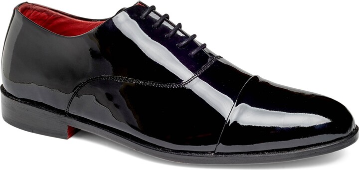 Carlos by Carlos Santana Men's Tuxedo Cap-Toe Oxford Patent Leather Dress Shoe