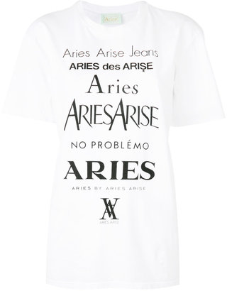 Aries logo print T-shirt - women - Cotton - 1