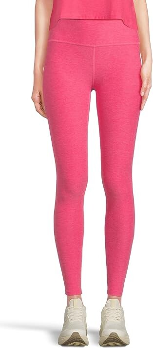 Beyond Yoga Spacedye Caught In The Midi High-Waisted Legging Women's Casual Pants Vivid Pink Heather : XS (US Women's 2-4) 24
