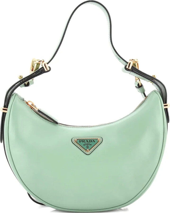 Prada Pre-Owned Arque Half Moon Leather Small hobo bag
