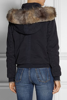Thumbnail for your product : Lot 78 Lot78 Faux fur-trimmed cotton-twill bomber jacket