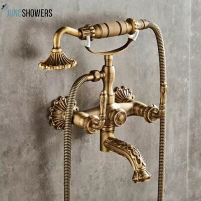 Juno Showers Polished chrome basin faucet with water-efficient aerator and ceramic cartridge for smooth flow