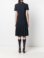 Thumbnail for your product : Thom Browne Tri-Stripe Trim Polo Shirt Dress