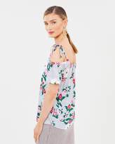 Thumbnail for your product : Dorothy Perkins Floral Cold Shoulder Top