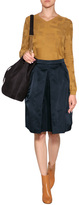 Thumbnail for your product : Jil Sander Navy Silk Pleated Skirt in Dark Blue