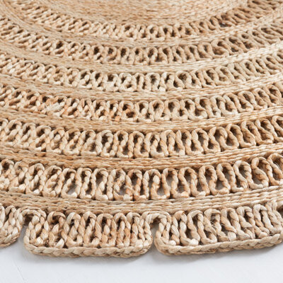 Dakota Fields Ceceila Natural Fiber Flat Weave Jute Solid Color Rug