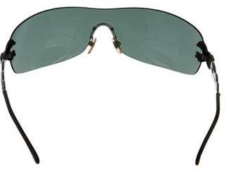 Versace Embellished Shield Sunglasses