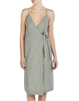 Nude Lucy Malloy Wrap Dress