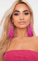 Thumbnail for your product : PrettyLittleThing Pink Long Tassel Earring