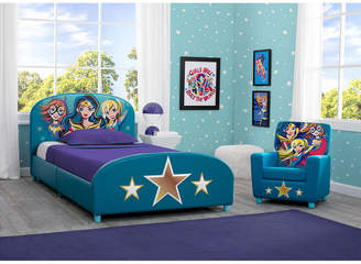 Equipment Delta Children Dc Super Hero Girls Upholstered Twin Bed