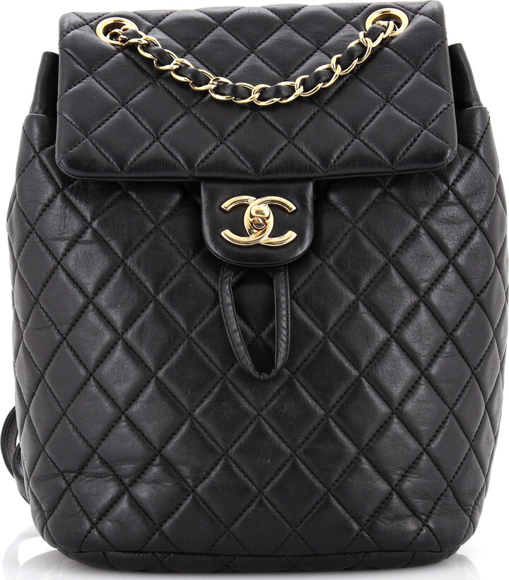 Chanel Urban Spirit Backpack Small, Shearling With Quilted