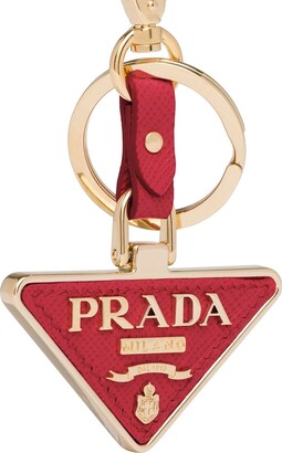 Prada Triangle-Logo Keychain