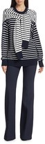 Thumbnail for your product : Michael Kors Layered Striped Cashmere Sweater