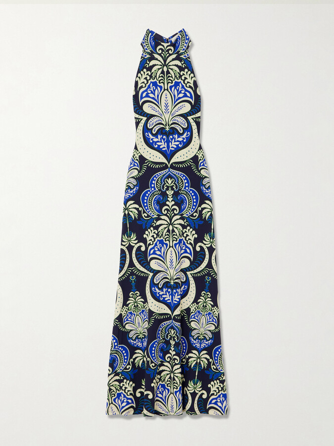 Cara Cara Asher Printed Jersey Maxi Dress - Blue