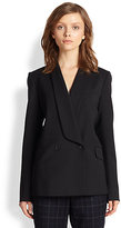 Thumbnail for your product : Theory Amala Double-Breasted Stretch Wool Blazer