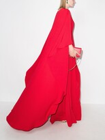 Thumbnail for your product : Carolina Herrera Cascading Cape-Style Gown