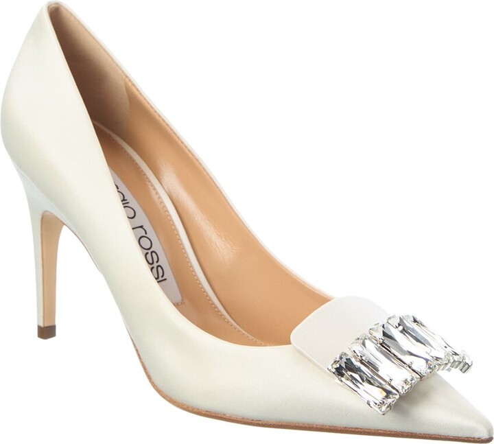 Sergio Rossi SR1 Bridal Satin Pump