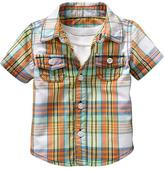 Thumbnail for your product : Old Navy Short-Sleeved Plaid Shirts for Baby