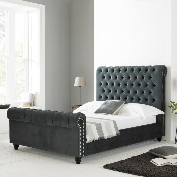 Dunelm Paris Scrolled Bed Frame Dark Grey ShopStyle