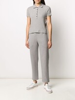 Thumbnail for your product : Thom Browne 4-Bar side insert ribbed polo shirt
