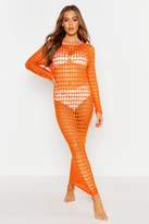Thumbnail for your product : boohoo Premium Knitted Maxi Beach Dress
