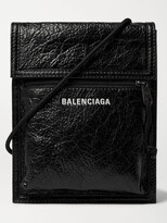 Thumbnail for your product : Balenciaga Logo-Print Creased-Leather Messenger Bag