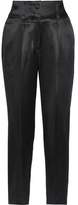 Givenchy Cropped Silk-Satin Tapered Pants