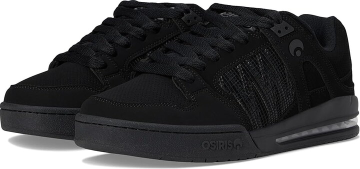 Osiris Pixel Men's Skate Shoes Black/Black/Black : 9.5 D - Medium, Leather