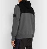 Thumbnail for your product : Stone Island Shadow Project Logo-Appliqued Two-Tone Knitted Hoodie