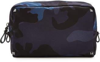 Valentino Rockstud Camouflage Printed Wash Bag