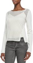 Thumbnail for your product : Elie Tahari Jacqueline Mesh-Front Sweater