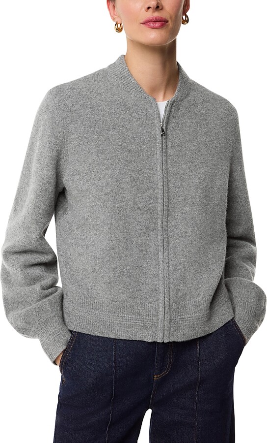 Whistles Wool Knit Bomber Jacket