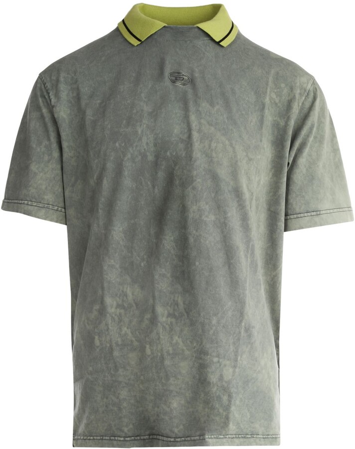 Diesel Mens Green Polo Shirt ShopStyle