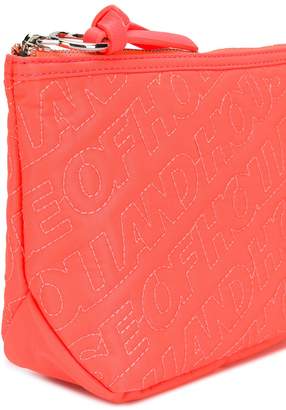 House of Holland embroidered logo clutch