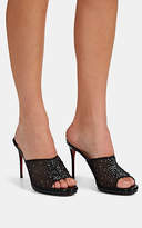 Thumbnail for your product : Christian Louboutin Women's Violas Strass Mesh & Patent Leather Mules - Version Black
