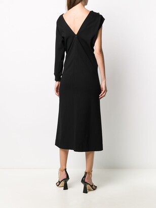 Givenchy Ribbed One-Sleeve Dress