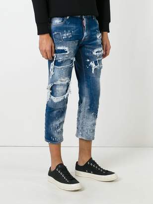 DSQUARED2 Tomboy patchwork distressed jeans