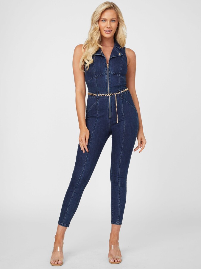 guess denim rompers