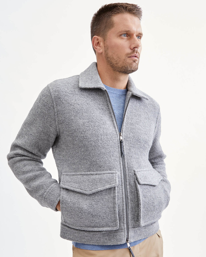 boiled wool mens jacket