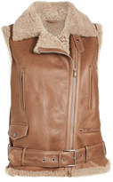 Brunello Cucinelli Leather and Shearling Vest
