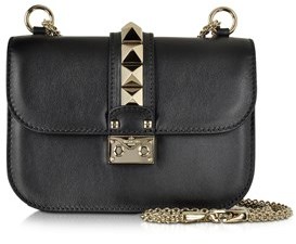 Valentino Women's Black Leather Shoulder Bag.